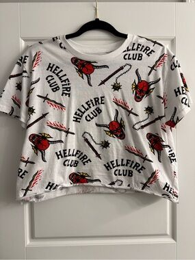 Hellfire Club Graphic Crop Tee